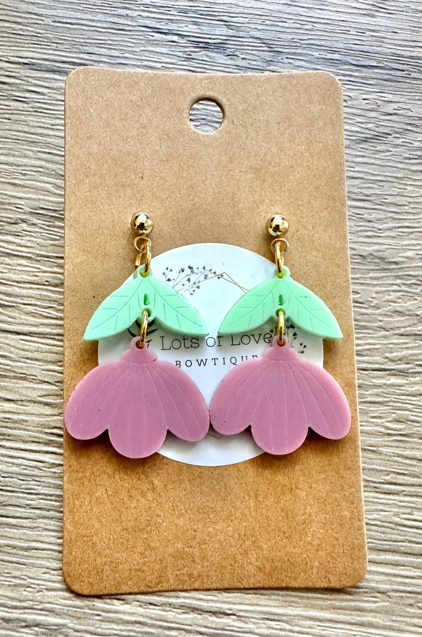 Matte Berry Wildberry Stud Drop Earrings