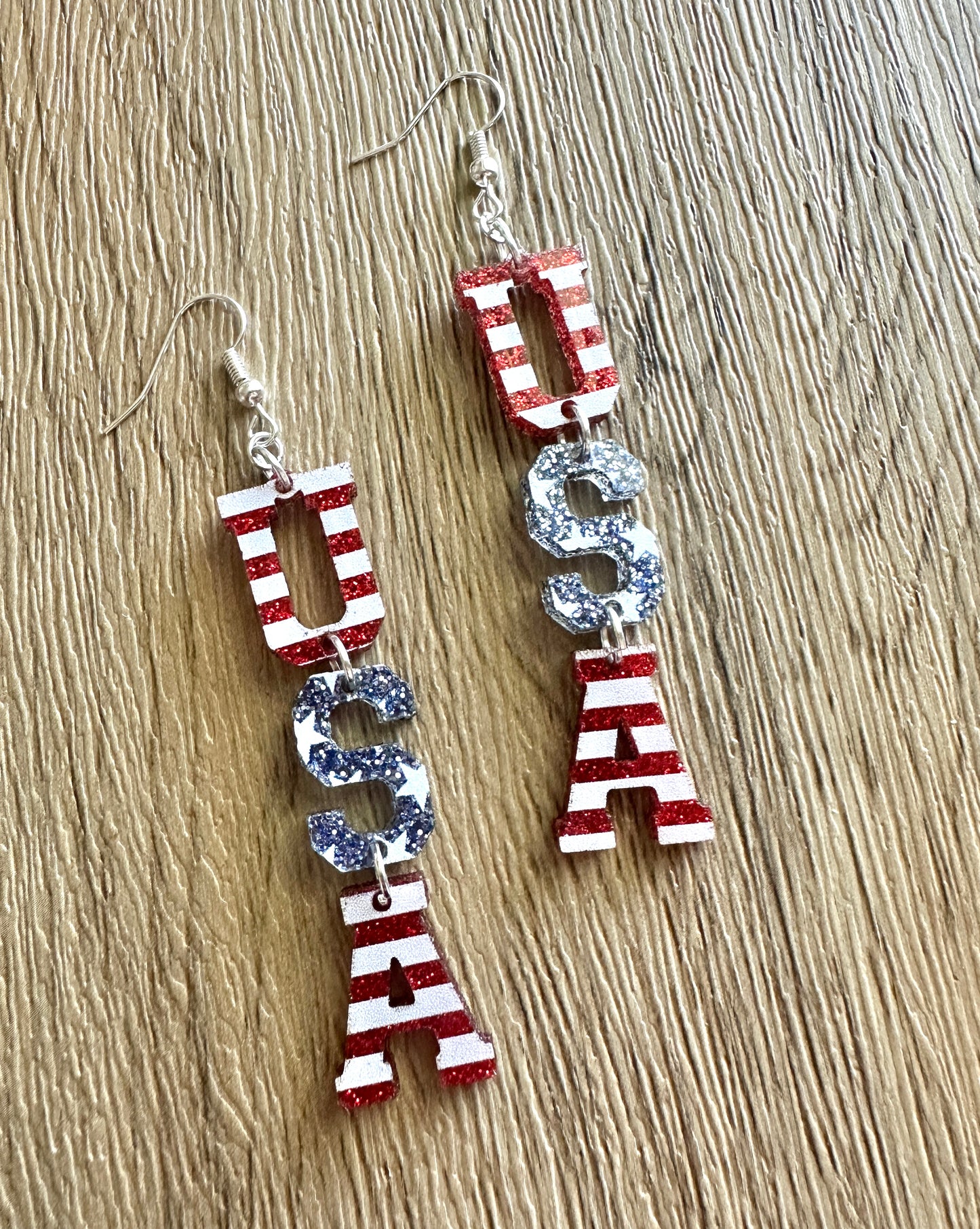 Stars and Stripes USA Earrings