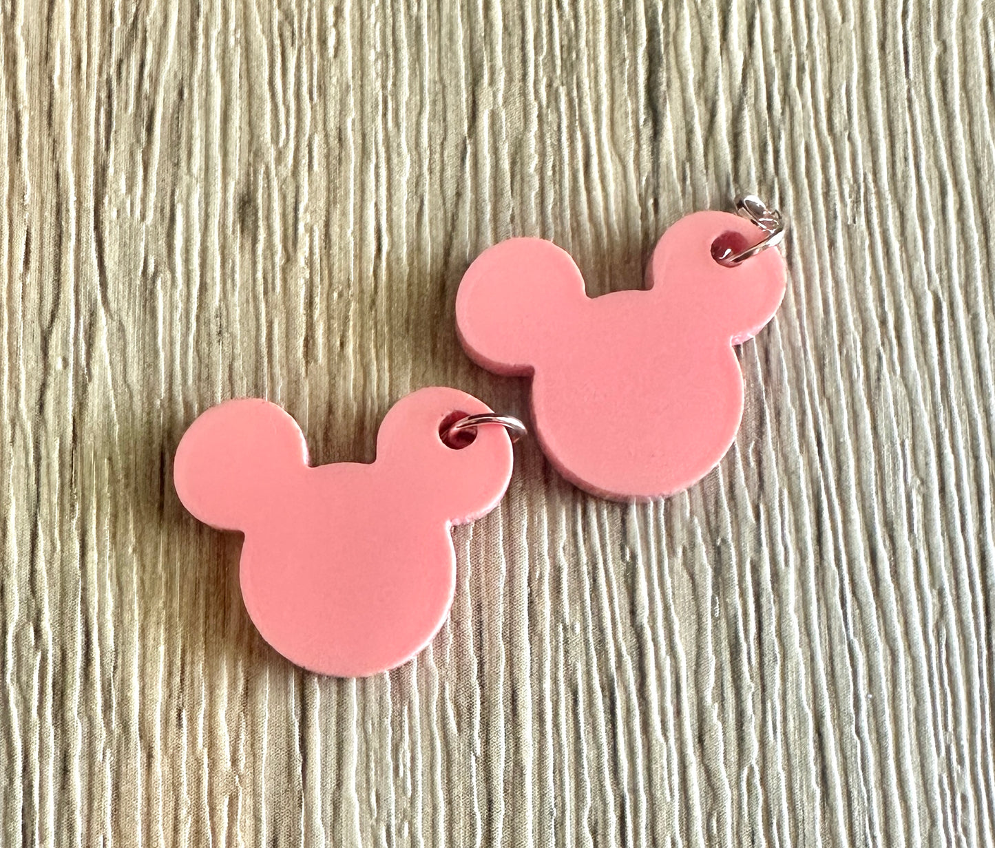 Coral Mouse Hoop Charms