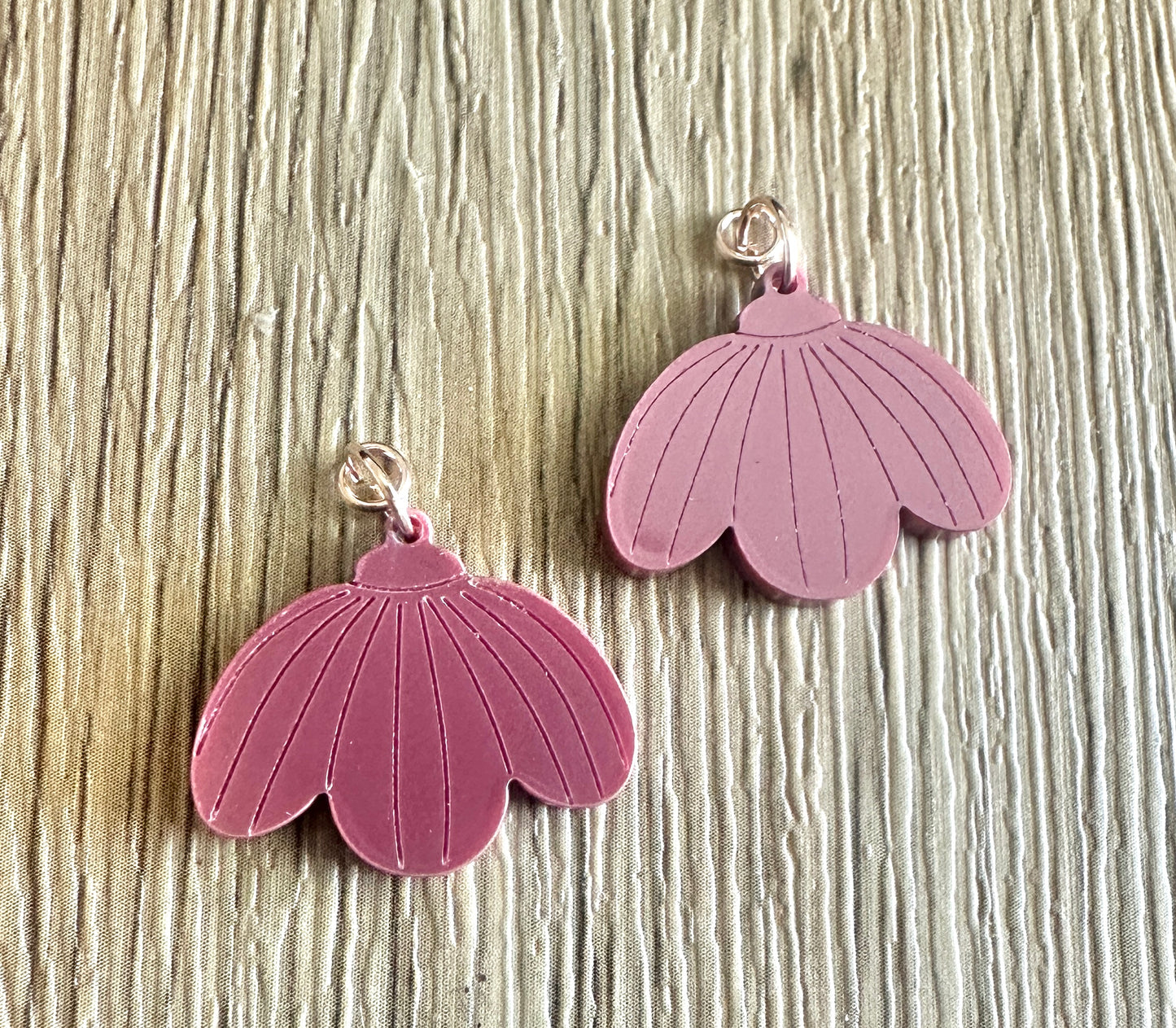 Metallic Wildflower Hoop Charms