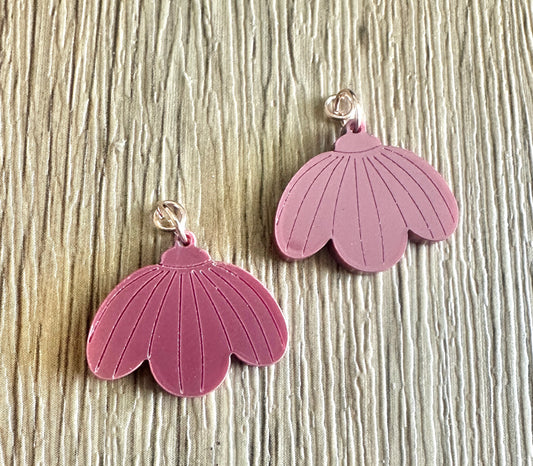 Metallic Wildflower Hoop Charms