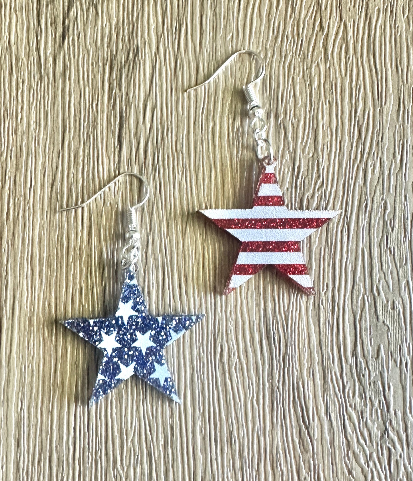 Stars and Stripes Simple Star Earrings