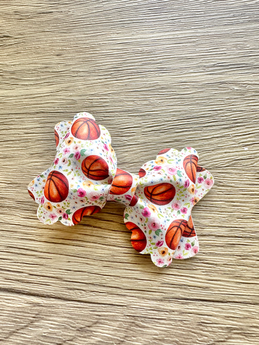 Floral Basketball Grace Bow