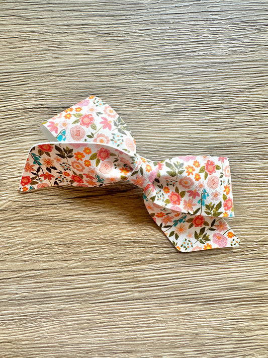 Bright Small Floral Blakely Bow