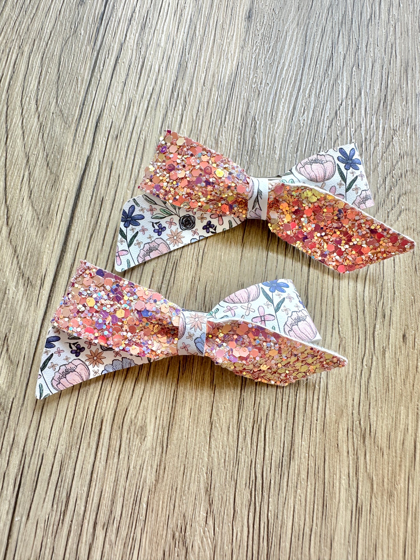 Dreamer Glitter and Floral Blakely Pigtail Set