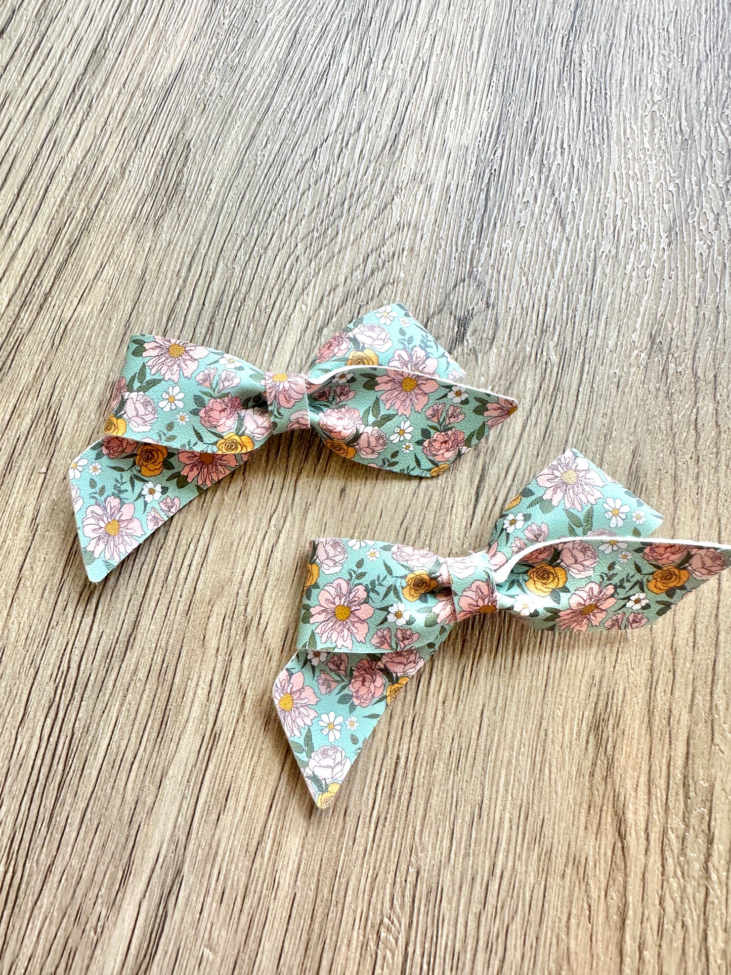 Teal Floral Blakely Pigtail Set