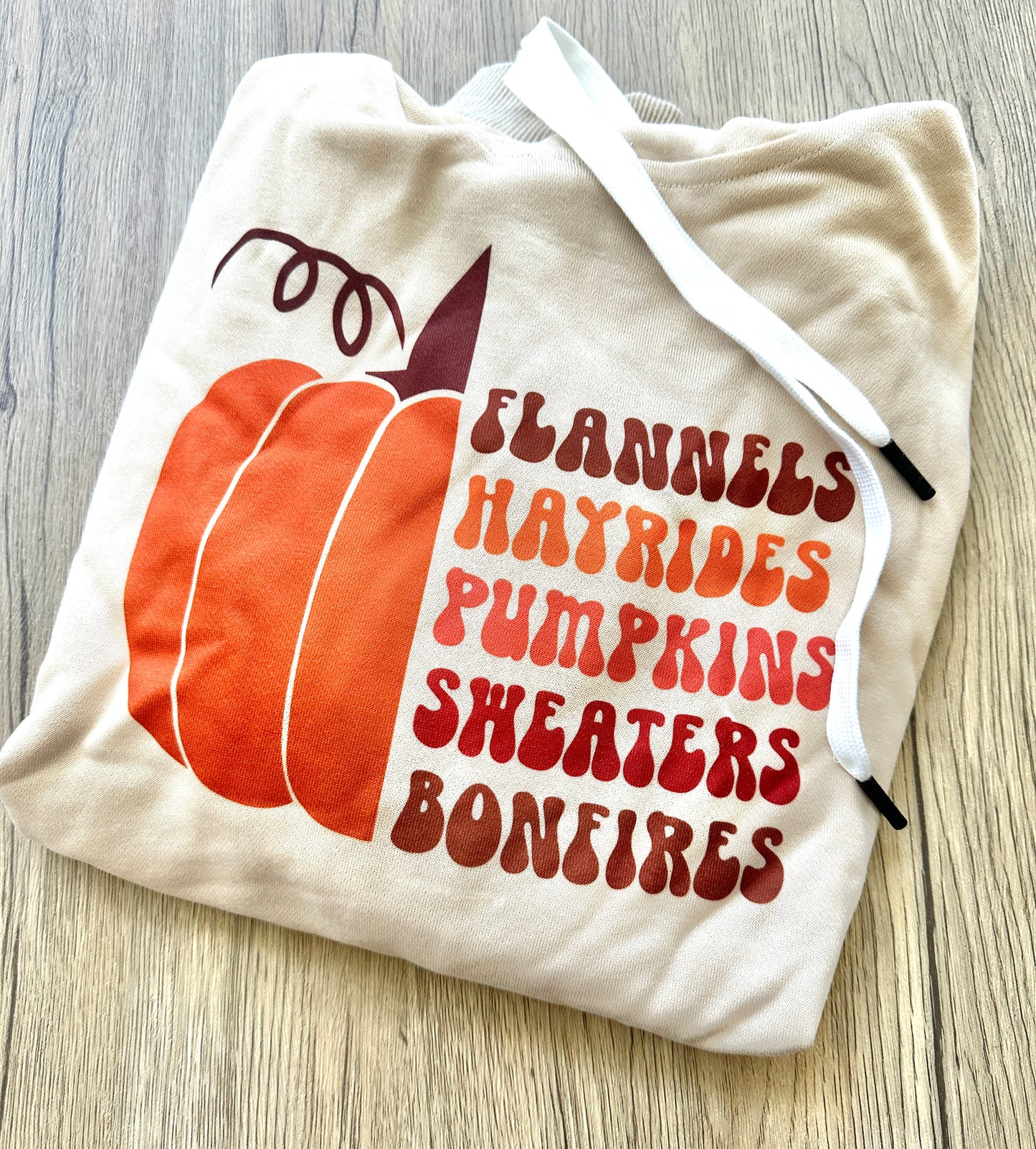 Flannel Hayride Tan Hoodie