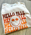 Cream Hello Fall Crewneck- Small