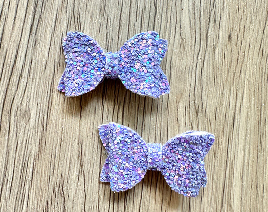 Purple Glitter Mini Pigtail Set