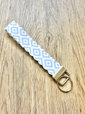 Blue Aztec Wristlet