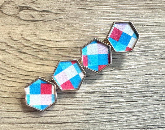 Patriotic Checker Inlay Clip