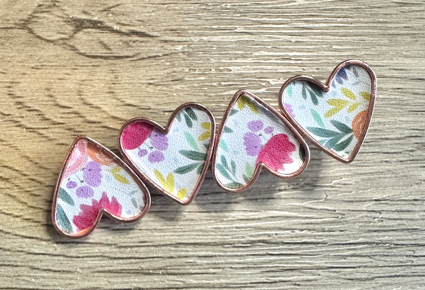 Floral Heart Inlay Clip