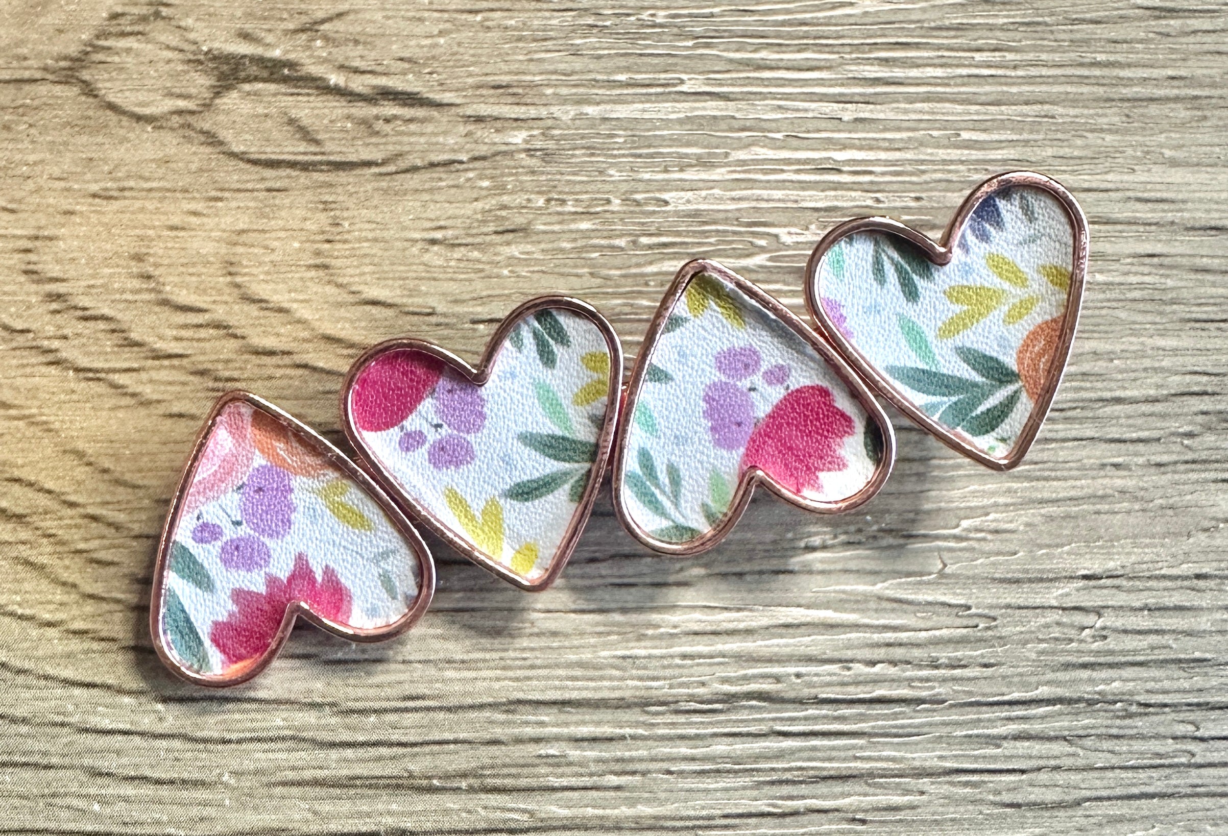 Floral Heart Inlay Clip