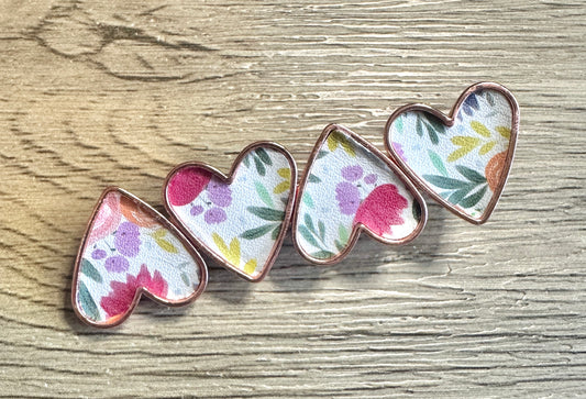 Floral Heart Inlay Clip