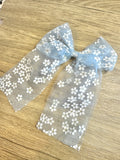 Blue Tulle Big Bow