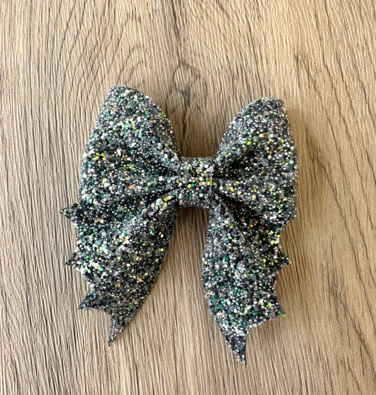 Midnight Waterball Glitter Bat Bow
