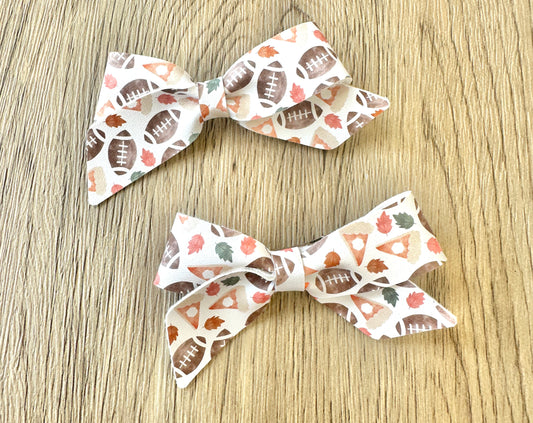 Football and Pie Blakley Pigtail Set