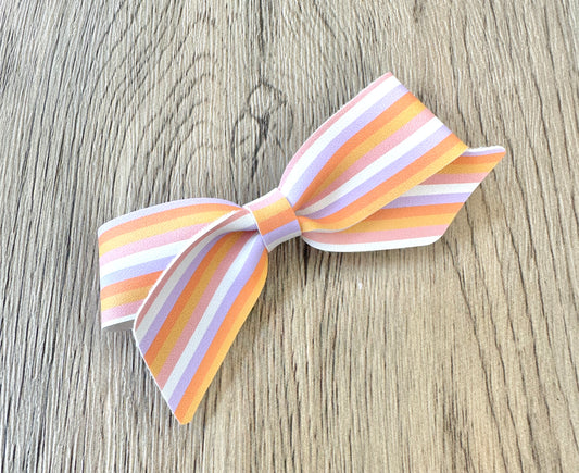 Pastel Halloween Stripe Blakley Bow