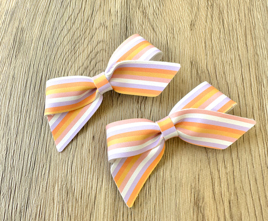 Pastel Halloween Stripe Blakley Pigtail Set