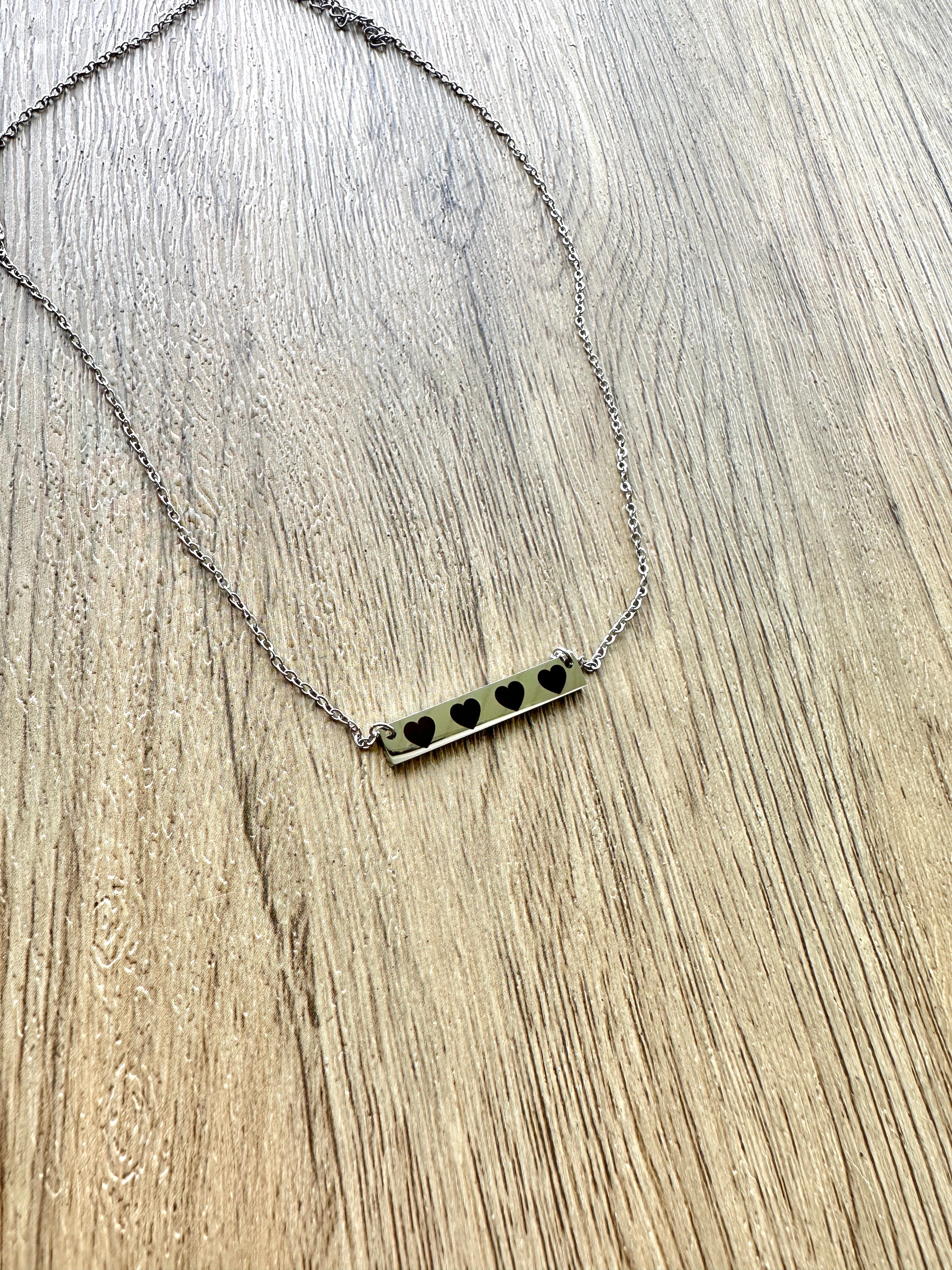 Babies on Earth and Heaven Bar Necklace