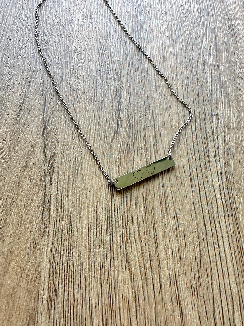 Babies on Earth and Heaven Bar Necklace