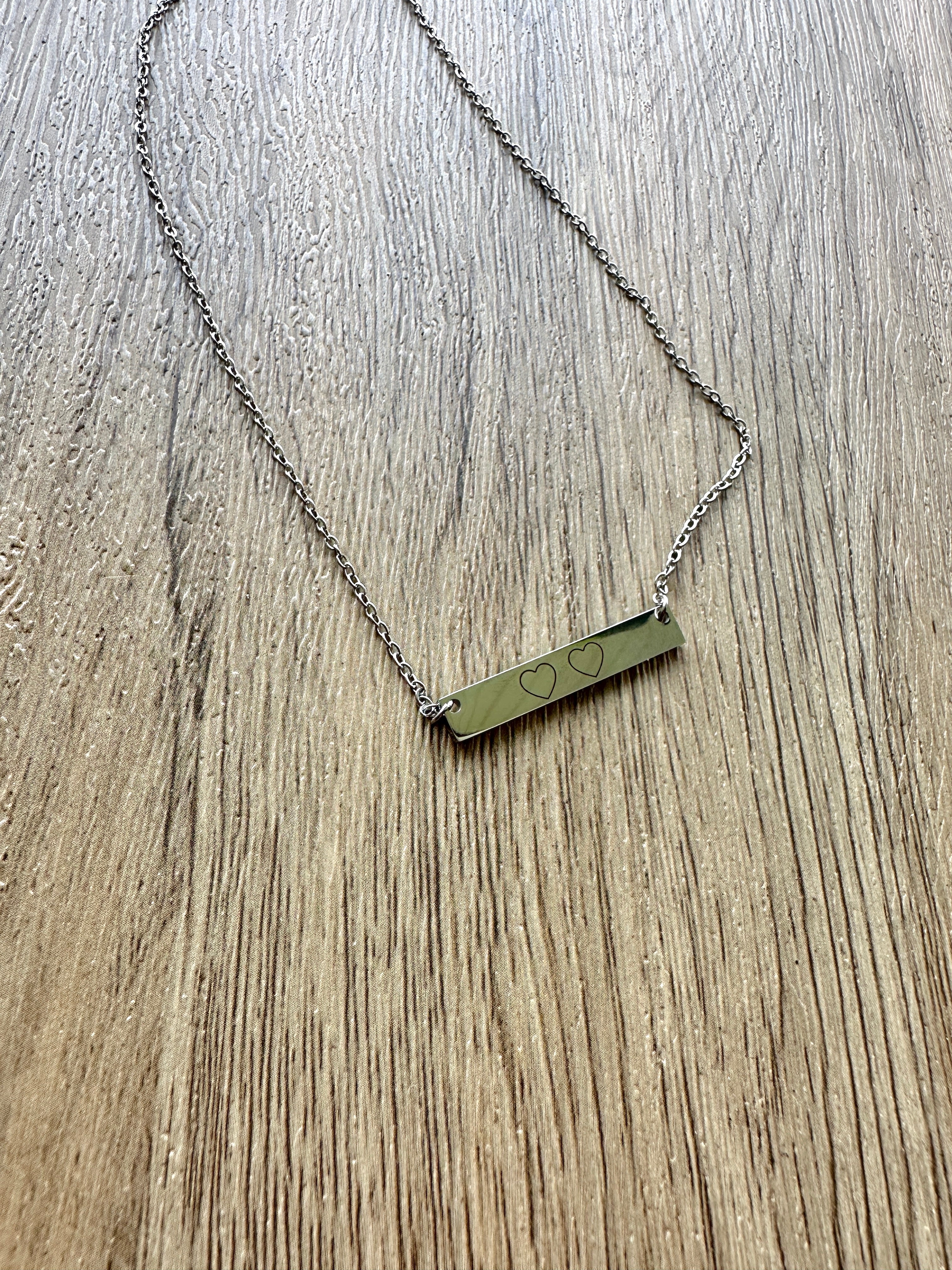 Babies on Earth and Heaven Bar Necklace