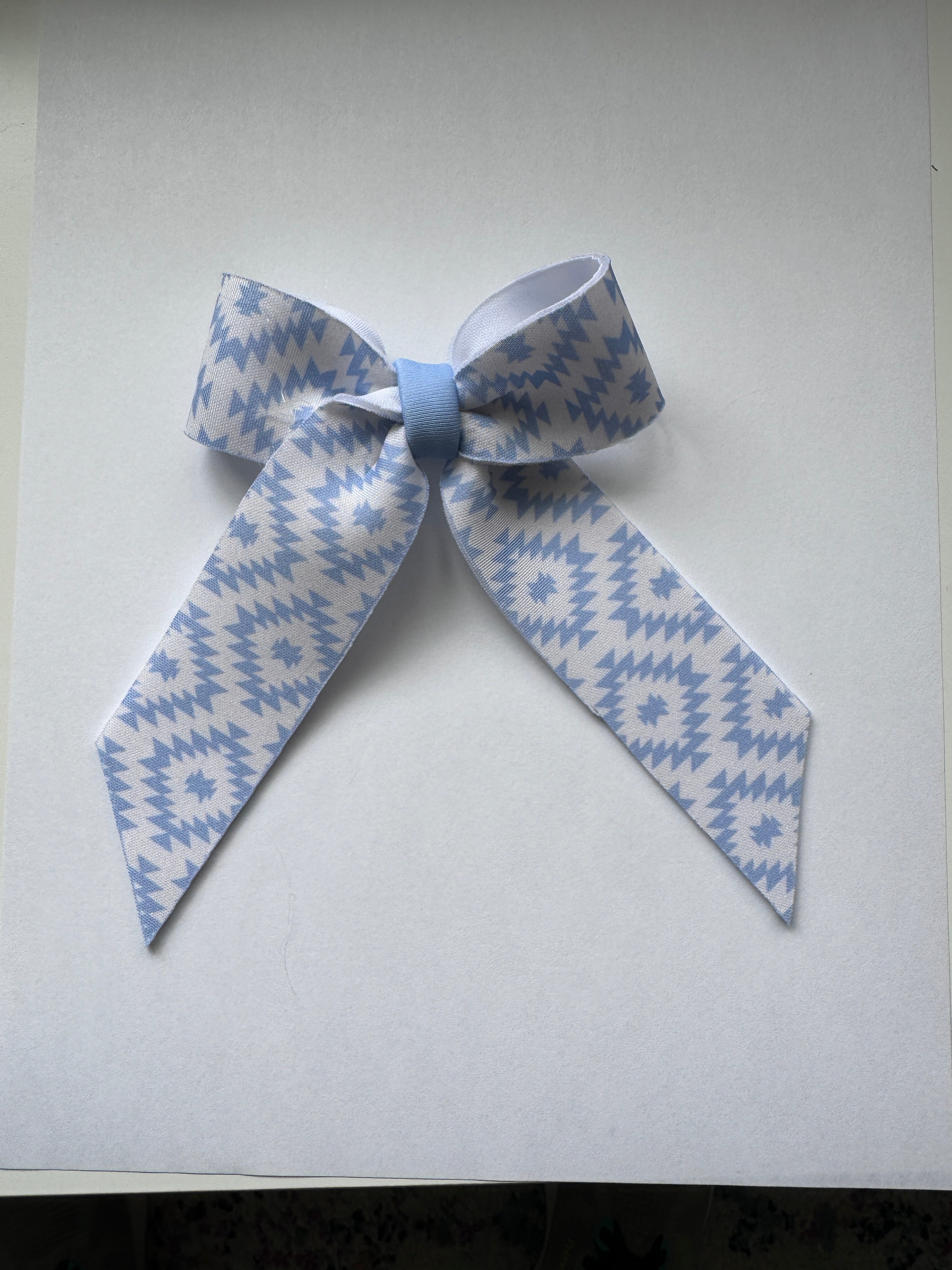 Light Blue Aztec Klaire Bow