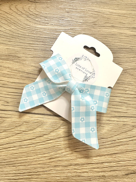 Blue Plaid Daisy Blakely Bow