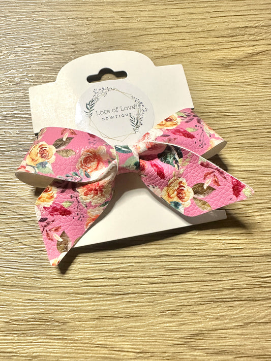 Pink Vintage Floral Blakley Bow
