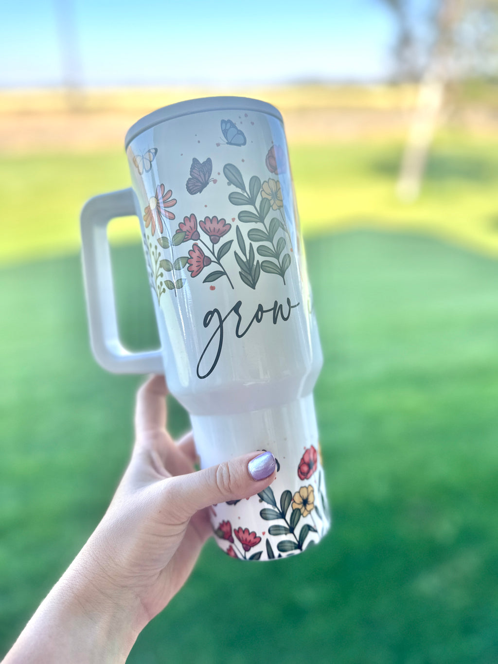 Grow in Grace 40 oz Flip Top Tumbler