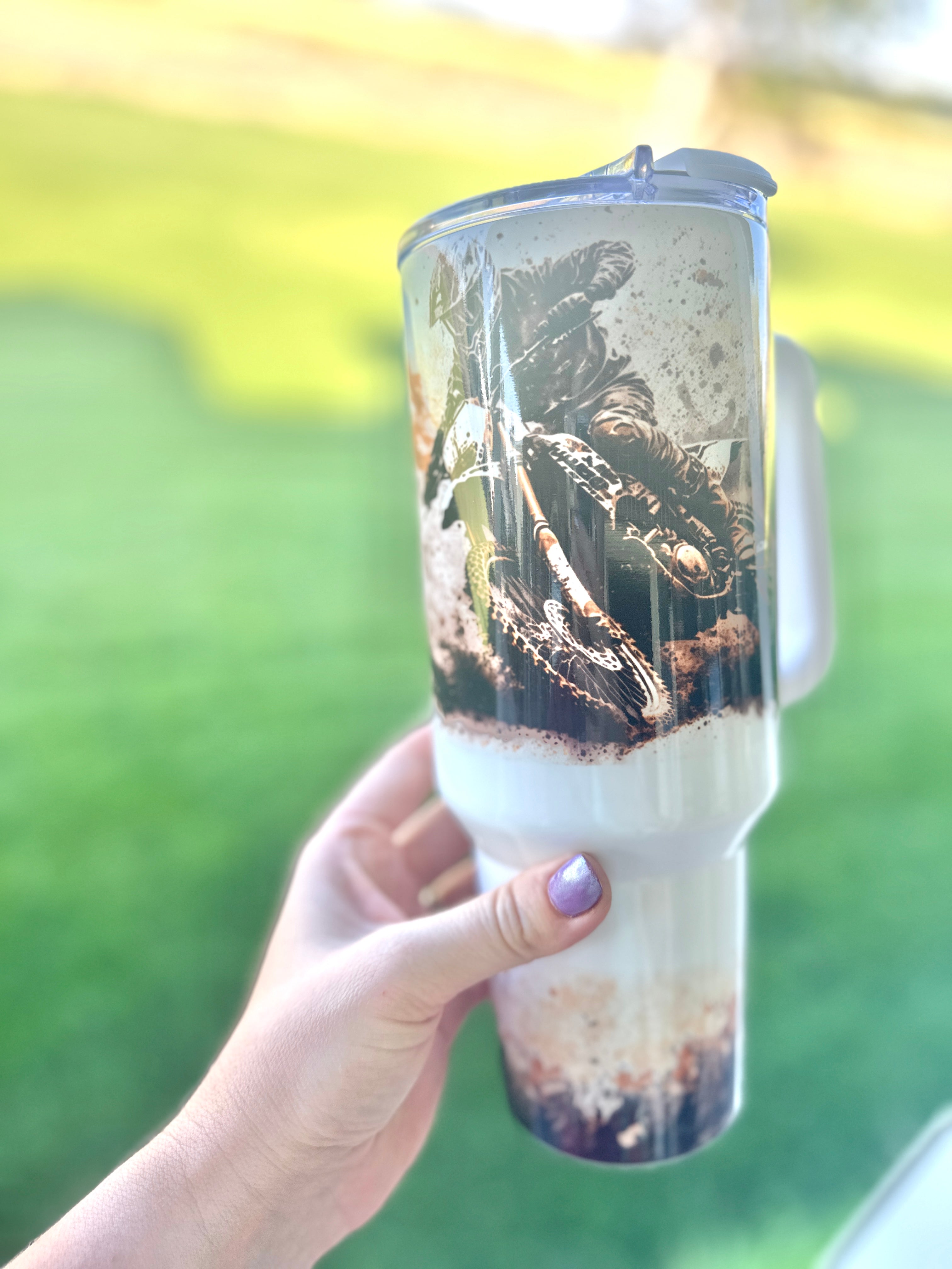 A Little Dirt-Dirtbike 4.0 Style 40 oz Tumbler
