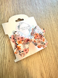 Orange and Pink Floral Grace Bow