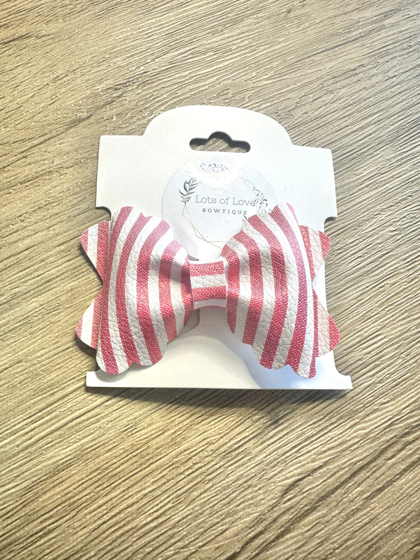 Red Stripe Grace Bow