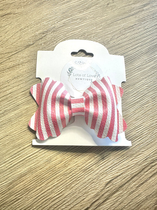 Red Stripe Grace Bow