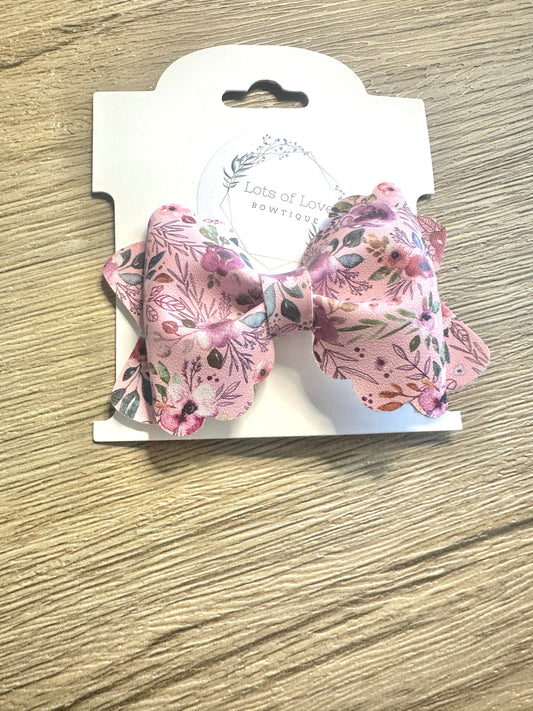 Purple Floral Grace Bow