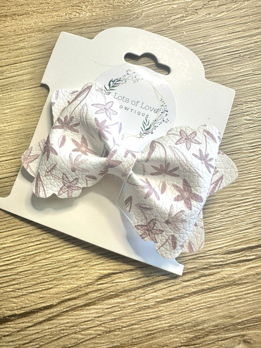 Neutral Floral Grace Bow