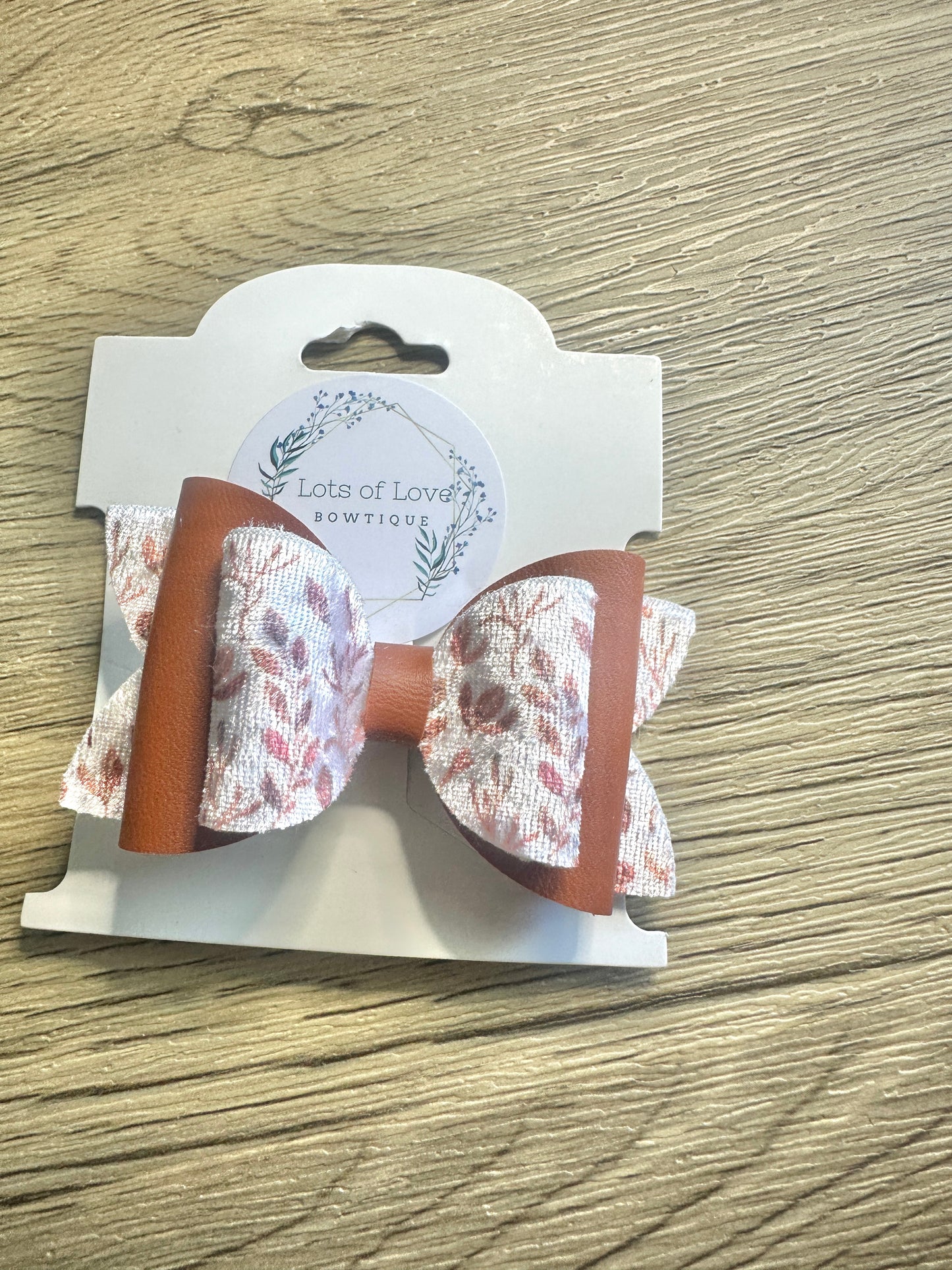Rust Velvet Floral Top Payton Bow