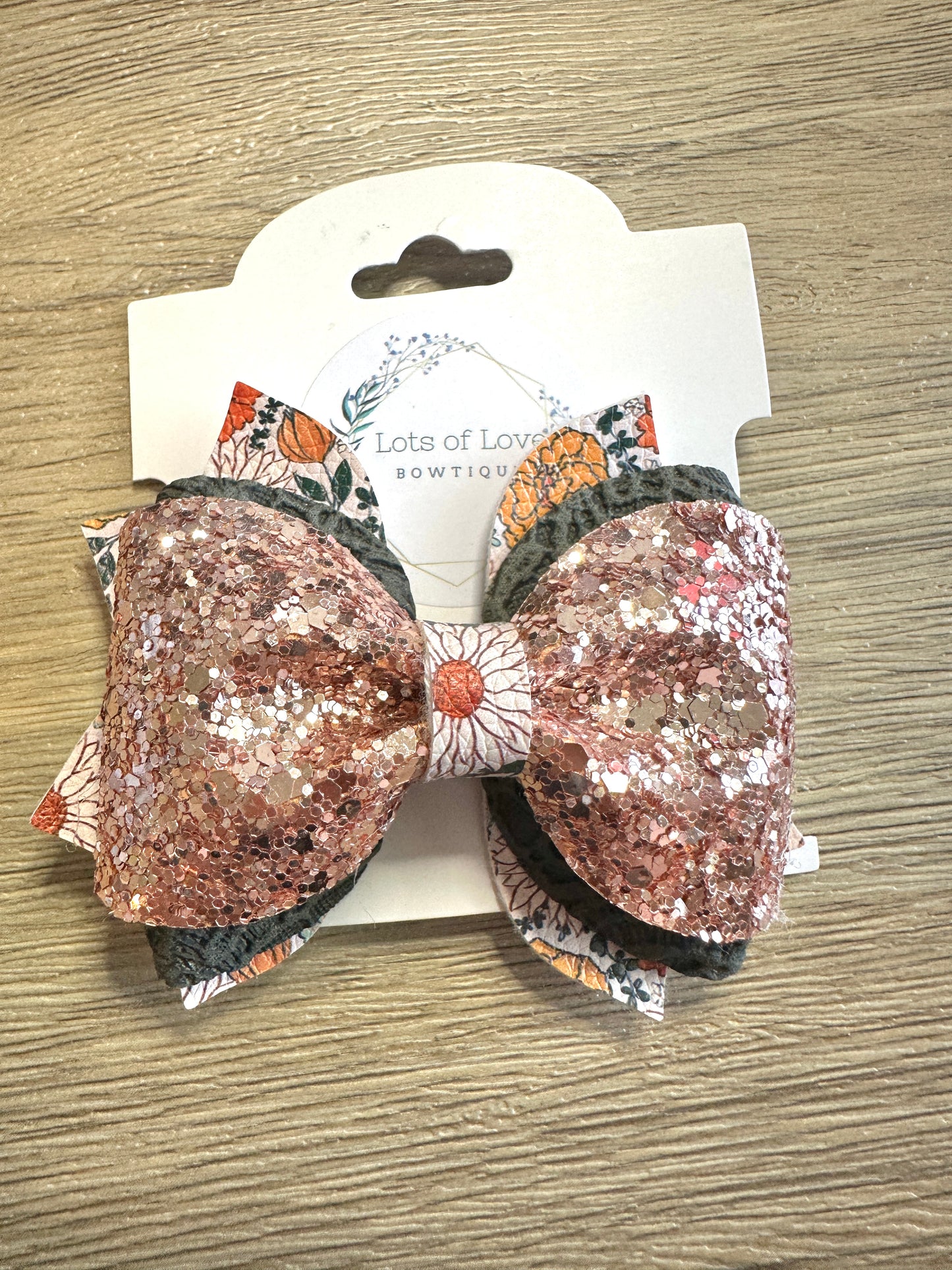 Fall Floral Glitter Top Phoebe Bow
