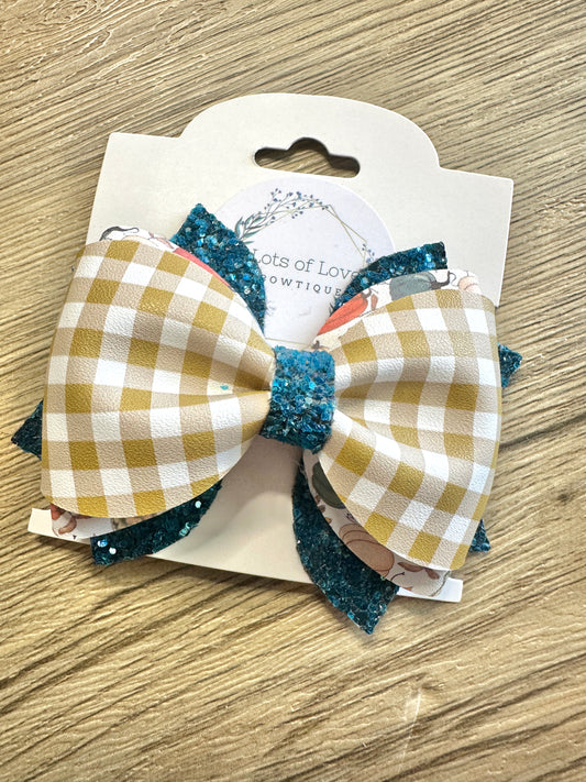 Pumpkin Patch Plaid Top Phoebe Bow