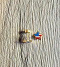Patriotic Star Flat Back Stud Earings