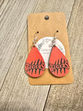 Tigers Small Horizontal Teardrop Earrings