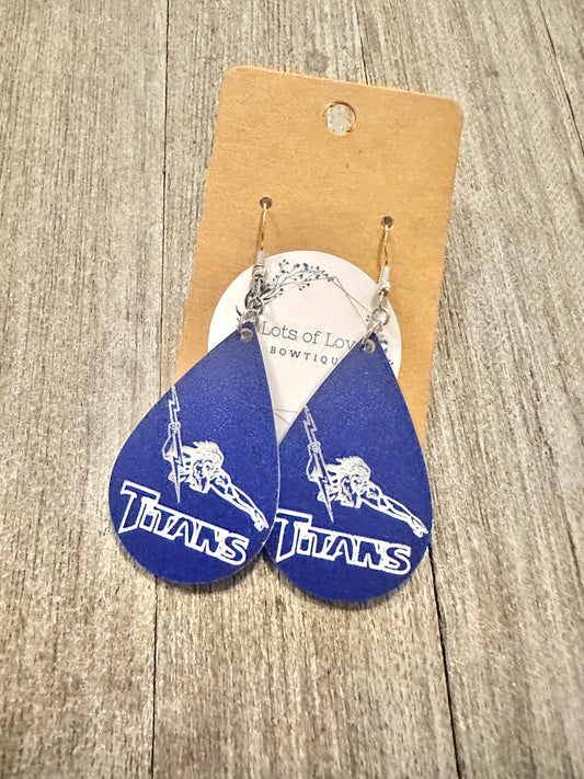 Titans Mascot Earrings