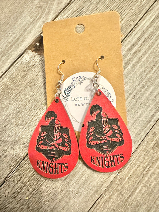 Knights Mascot Earrings