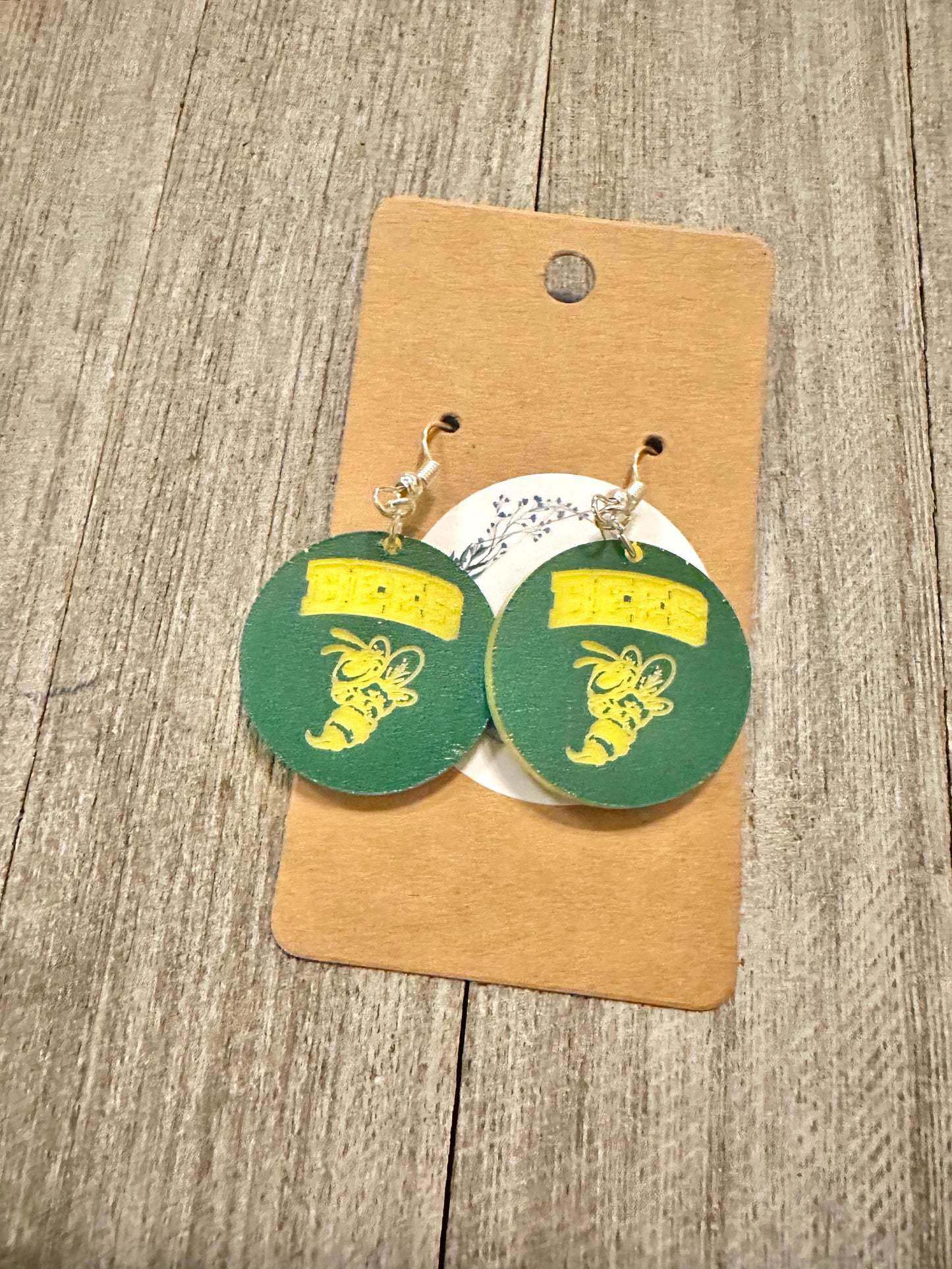 Bees Small Circle Earrings
