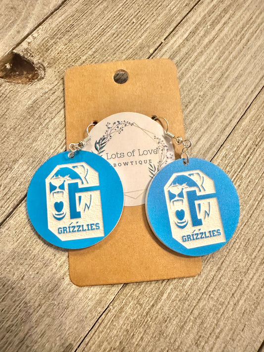 Grizzly Circle Earrings