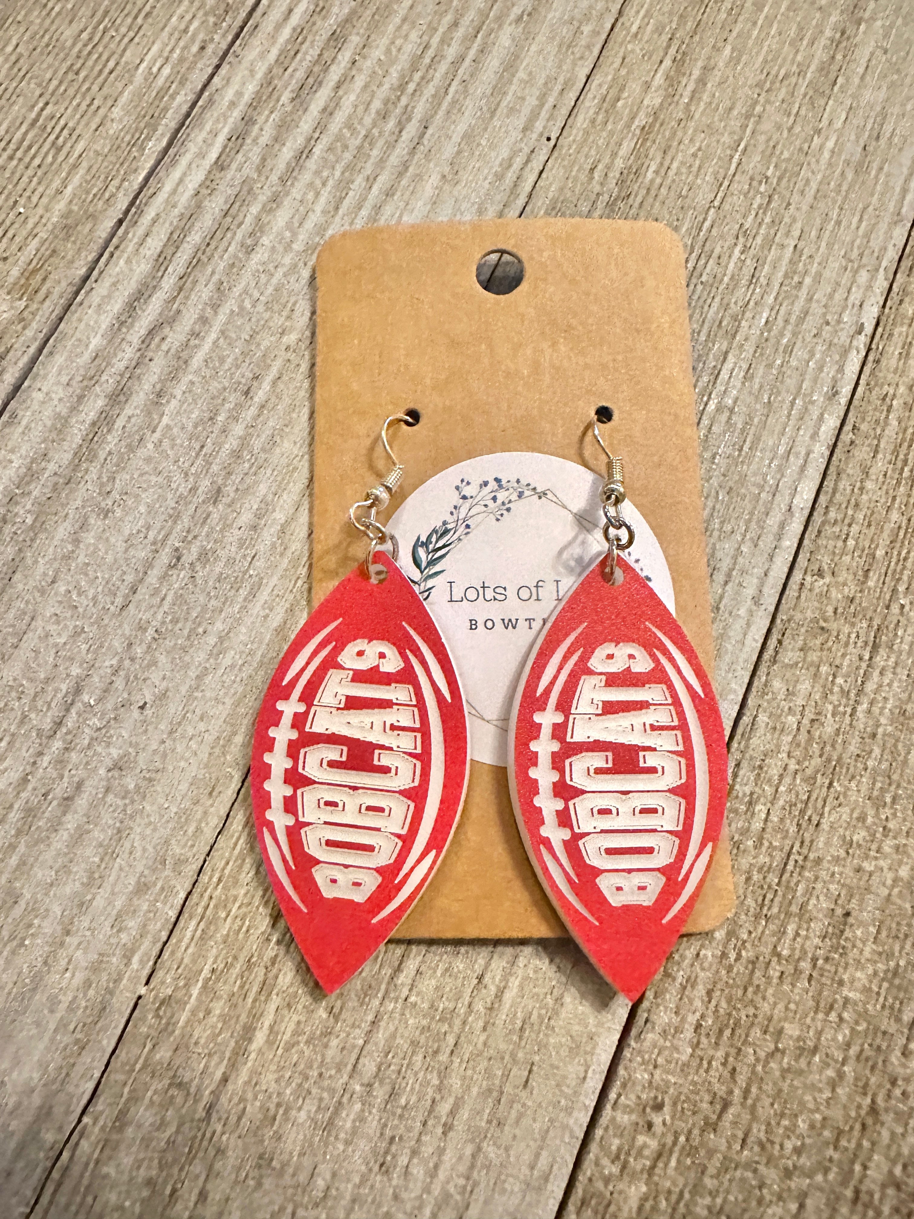 Bobcats Football Earrings