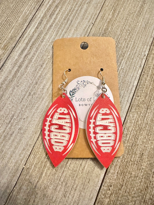 Bobcats Football Earrings