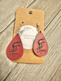 Trojan Small Mascot Teardrop Earrings
