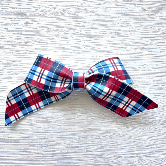Patriotic Plaid Blakely Bow