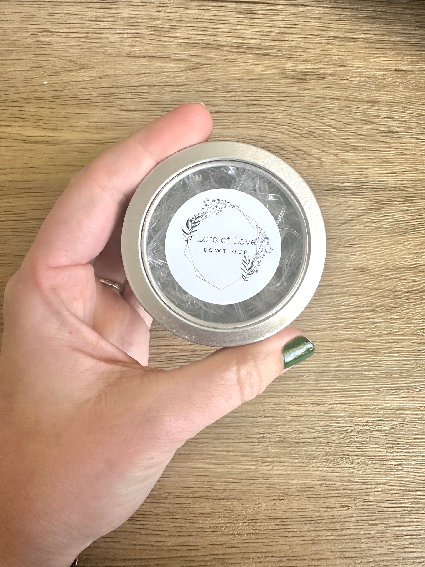 Clear Hair Elastic Travel Container